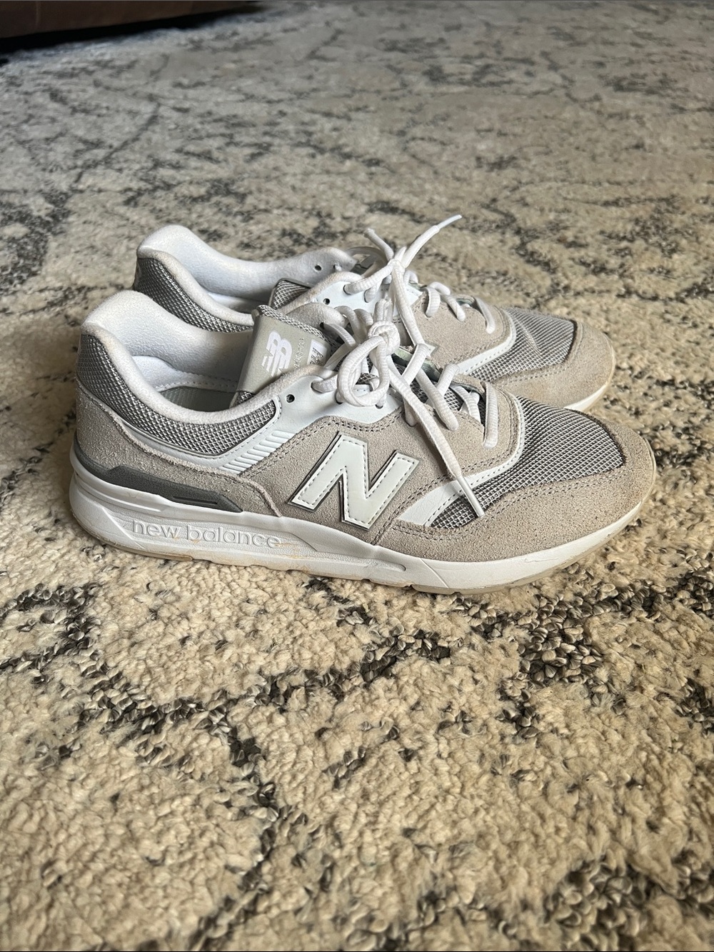 New Balance Neutral Gray and White 997 Style Sneakers
